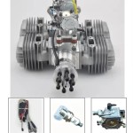 DLA232CC EFI CNC lavorato motore a benzina/motore a benzina 232CC per aereo a Gas a quattro cilindri modello aereo ala fissa UAV